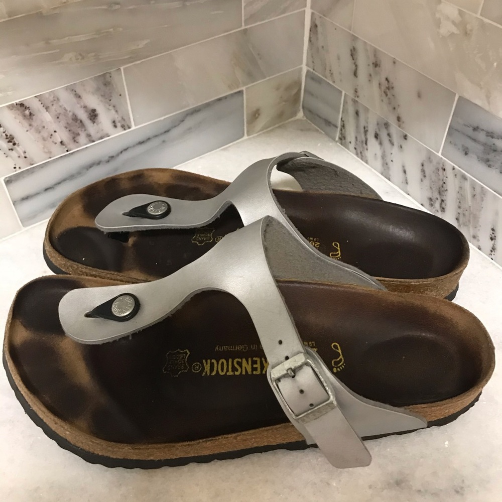Birkenstock silver sandals